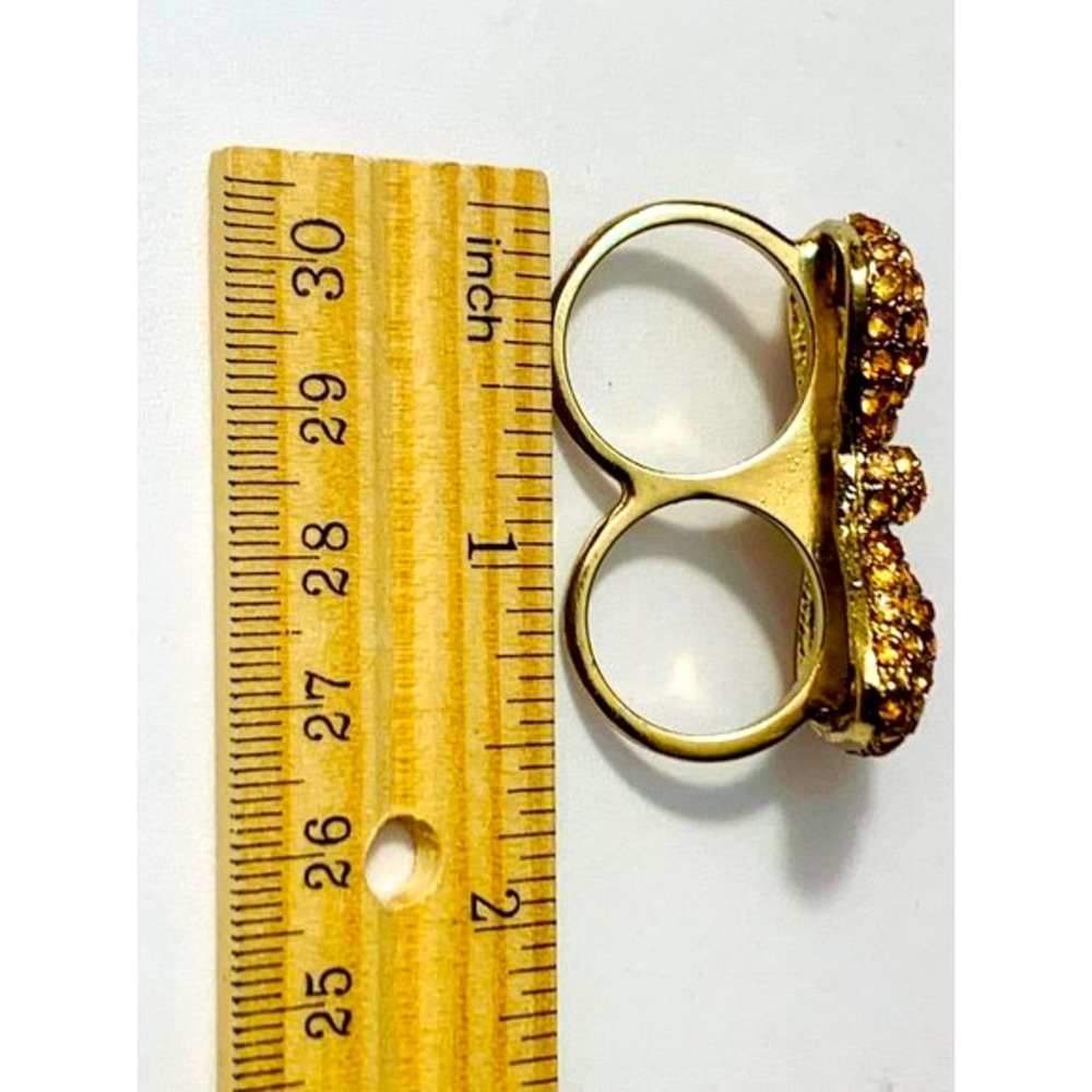 Rhinestone Bow Ring - image 2